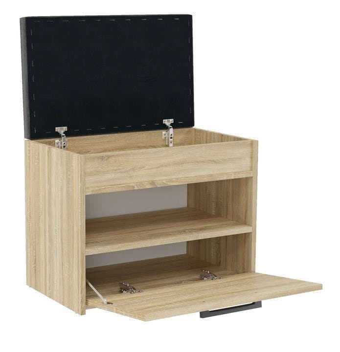 Ξύλινη Παπουτσοθήκη Parma Mini με 1 Ράφι Sonoma 60x35x49cm 5