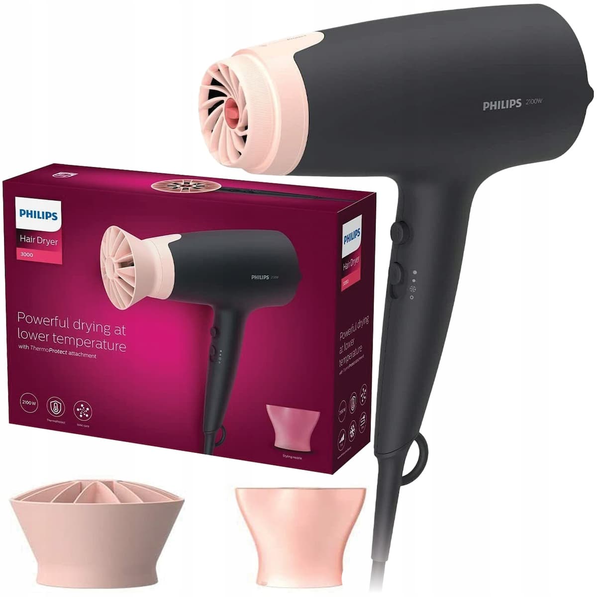 Philips Series 3000 Πιστολάκι Μαλλιών 2100W Black BHD350/10 5