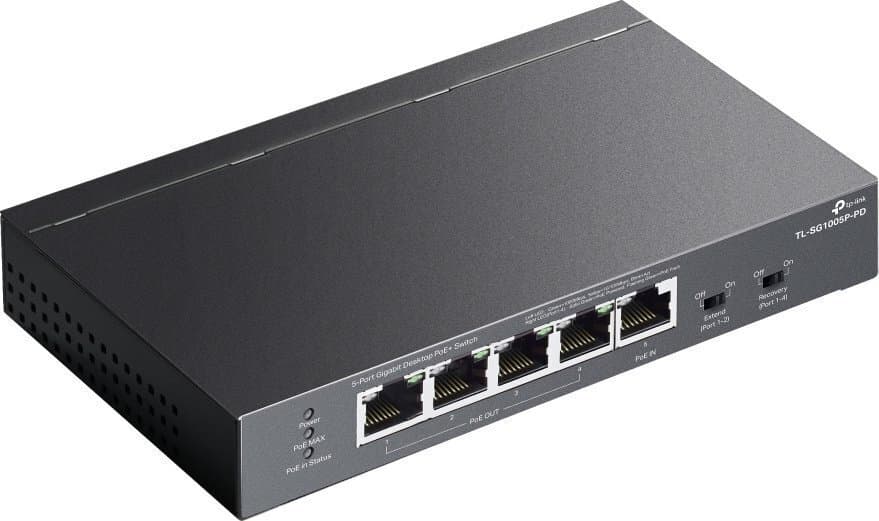 TP-LINK TL-SG1005P-PD v1 Unmanaged L2 PoE Switch με 5 Θύρες Gigabit (1Gbps) Ethernet 4