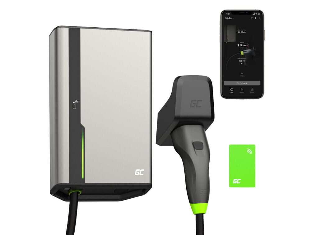 Green Cell Επιτοίχιος Τριφασικός Φορτιστής 22kW με Ενσωματωμένο Καλώδιο 7.5m Type 2 (EVGC021B2275)
