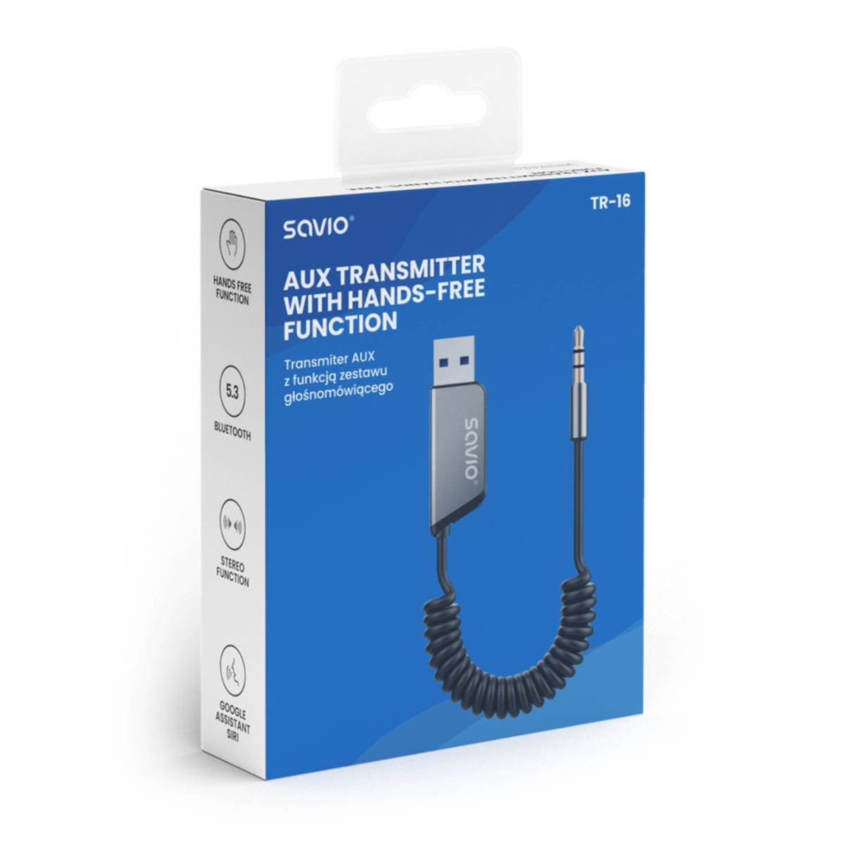 Savio FM Transmitter Αυτοκινήτου TR-16 με AUX / Bluetooth / USB 8