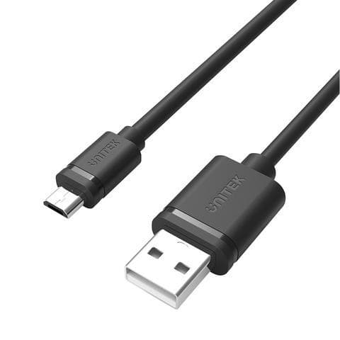 Unitek Regular USB 2.0 to micro USB Cable Μαύρο 1m (Y-C451GBK)