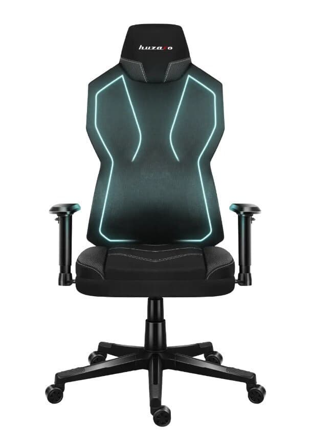 Huzaro Combat 6.2 Υφασμάτινη Καρέκλα Gaming με Ρυθμιζόμενα Μπράτσα και RGB Φωτισμό Μαύρη 5