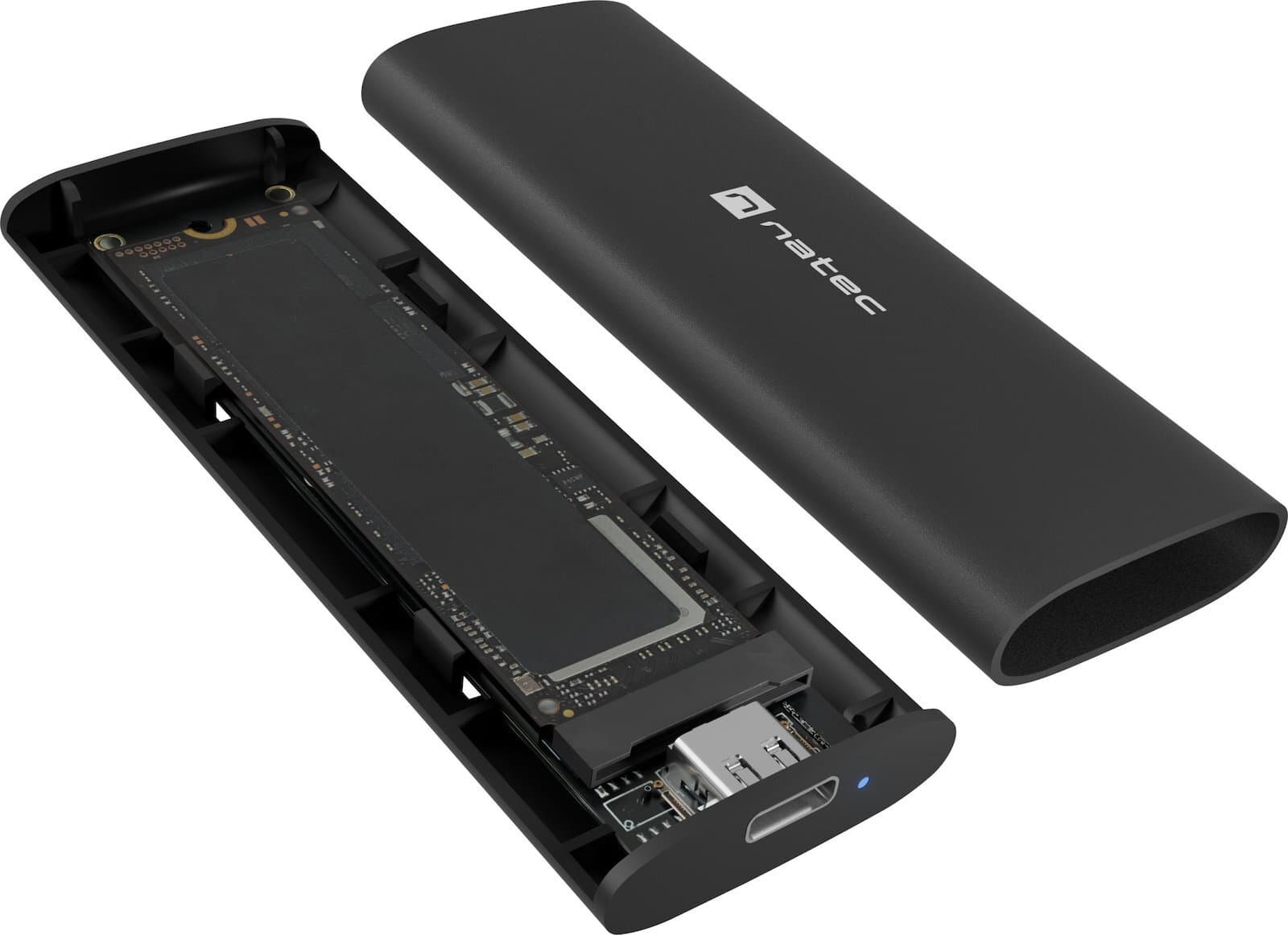 Natec Θήκη για Σκληρό Δίσκο M.2 SATA III NVME με σύνδεση Type-C 7