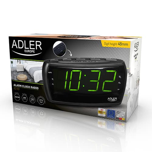 Adler AD-1211 Επιτραπέζιο Ψηφιακό Ρολόι LED με Ξυπνητήρι & Ραδιόφωνο Μαύρο AD 1211 6