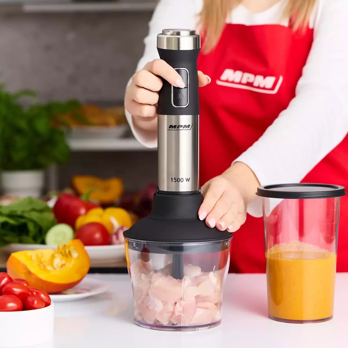 MPM Ραβδομπλέντερ με Ανοξείδωτη Ράβδο 1500W Μαύρο MBL-42M 11
