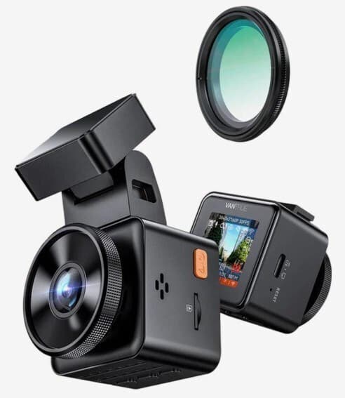 Vantrue E1 Pro Κάμερα DVR Αυτοκινήτου 4K με Οθόνη Wi-Fi, GPS