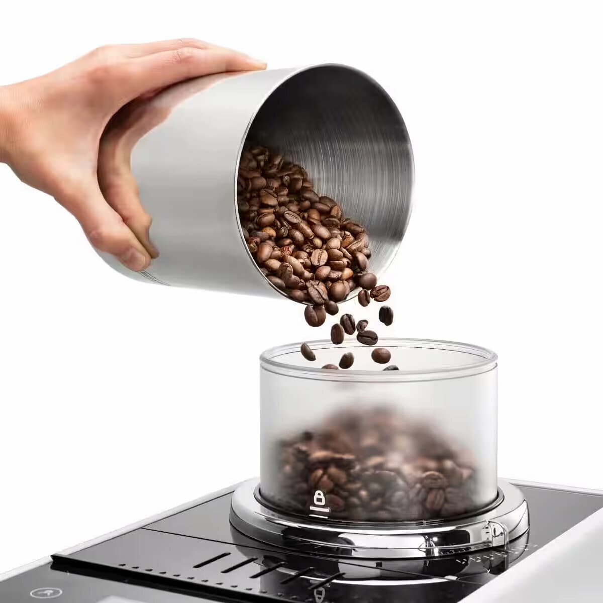 De'Longhi Rivelia Αυτόματη Μηχανή Espresso 1450W Πίεσης 19bar για Cappuccino με Μύλο Άλεσης Λευκή EXAM440.55.W 8