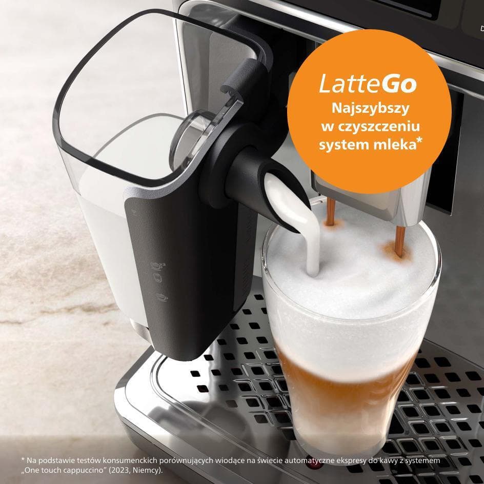 Philips Series 4300 Αυτόματη Μηχανή Espresso 1500W Πίεσης 15bar για Cappuccino με Μύλο Άλεσης Μαύρη EP4346/71 10