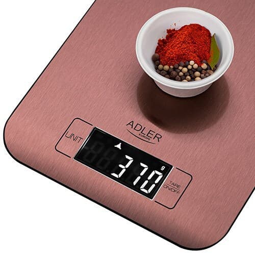 Adler Ψηφιακή Ζυγαριά Κουζίνας έως 5kg Ροζ AD 3183c 7