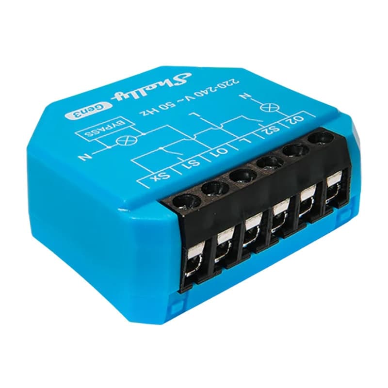 Shelly 2L Gen3 Smart Switch 2 Καναλιών Wi-Fi, Bluetooth & RF (χωρίς Ουδέτερο) 2LGen3