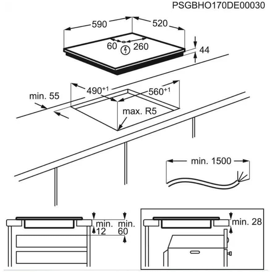 Electrolux Επαγωγική Εστία Αυτόνομη 59x52εκ. Λευκή LIR60430BW 3