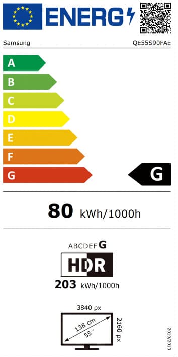 Samsung Smart Τηλεόραση 55" 4K UHD OLED S90F HDR (2025) QE55S90FAEXXH 4