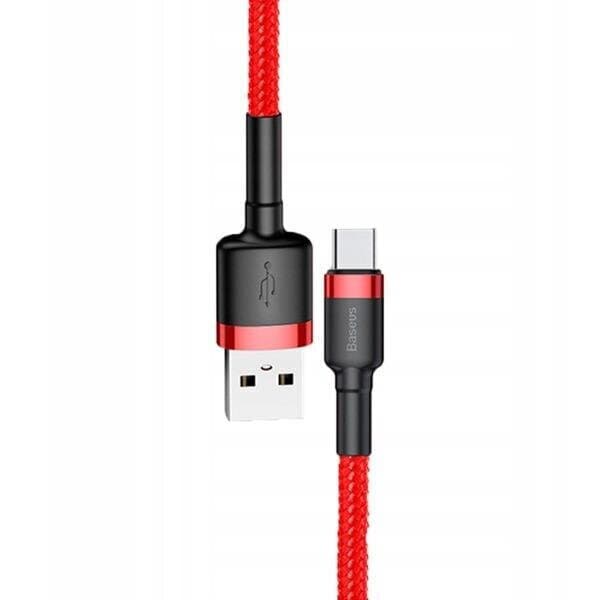 Baseus Cafule USB 2.0 Cable USB-C male - USB-A Κόκκινο 2m CATKLF-C09 12