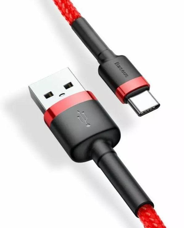 Baseus Cafule USB 2.0 Cable USB-C male - USB-A Κόκκινο 2m CATKLF-C09 10