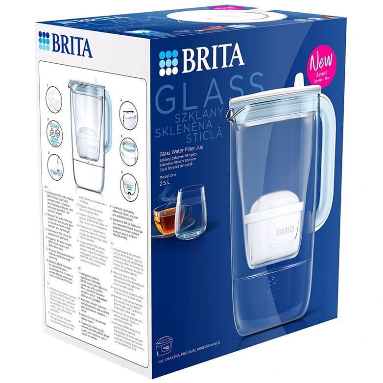 Brita Maxtra Κανάτα Σερβιρίσματος Γυάλινη White με Φίλτρο 2500ml 1050452 4