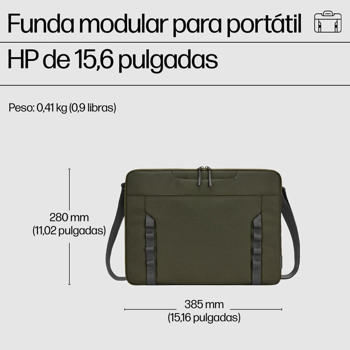 HP Sleeve 15.6" σε Πράσινο χρώμα 5