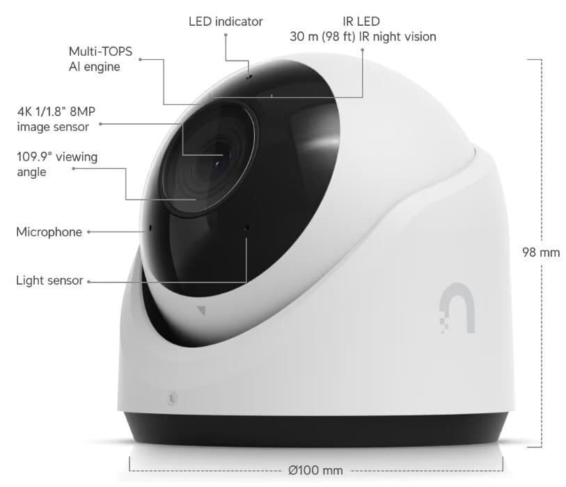 Ubiquiti G6 IP Κάμερα Παρακολούθησης 4K Αδιάβροχη με Μικρόφωνο 4