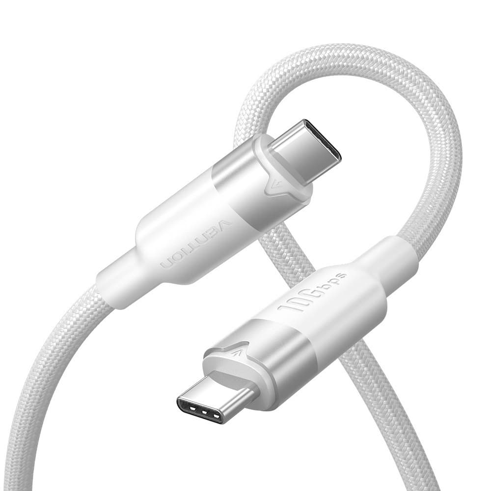 Vention It Cable Usb-c 3.2 Gen2 M-m 1.0m Braided Aluminum White Trgwf 12