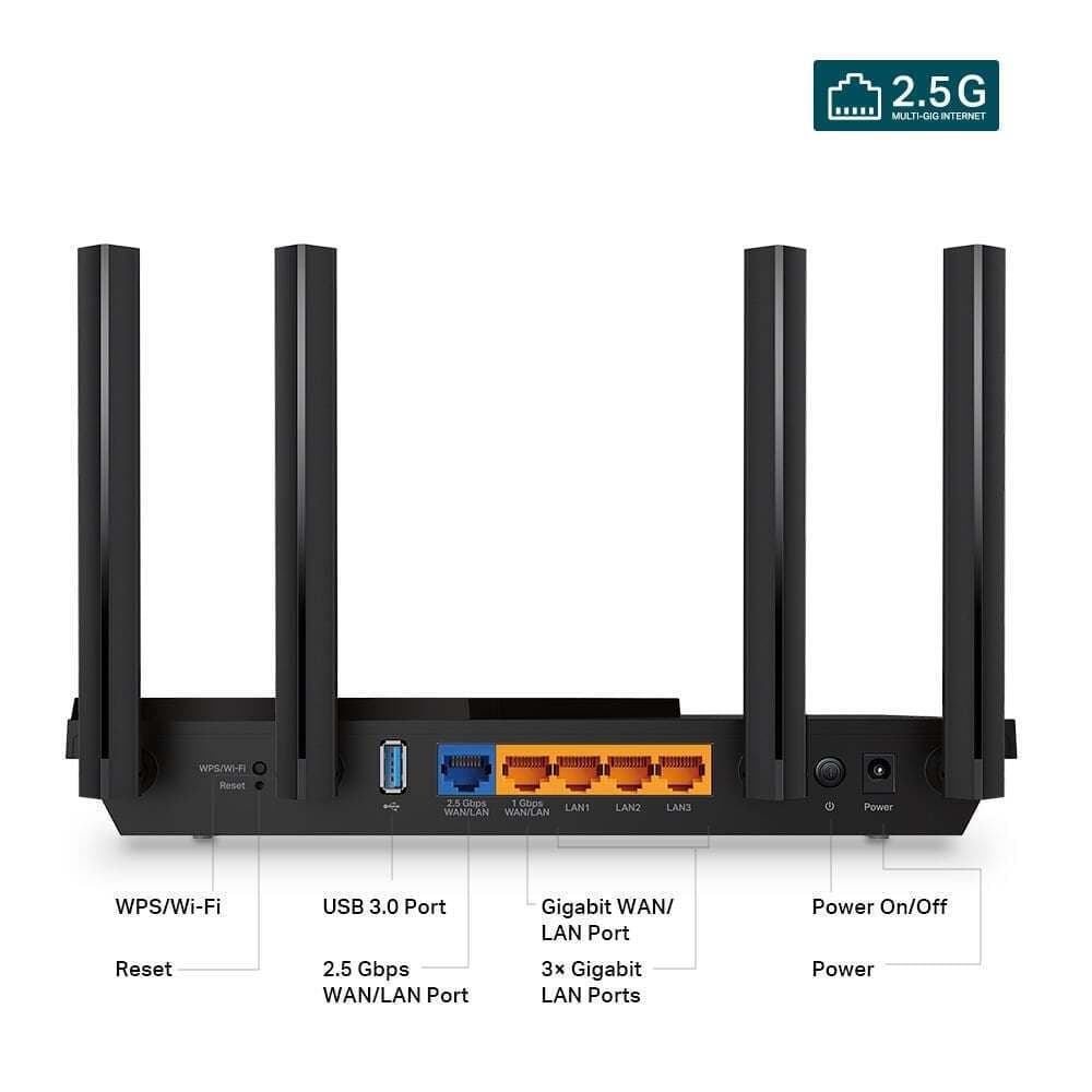 TP-LINK Archer AX55 Pro v1 Ασύρματο Router Wi‑Fi 6 με 5 Θύρες Gigabit 5