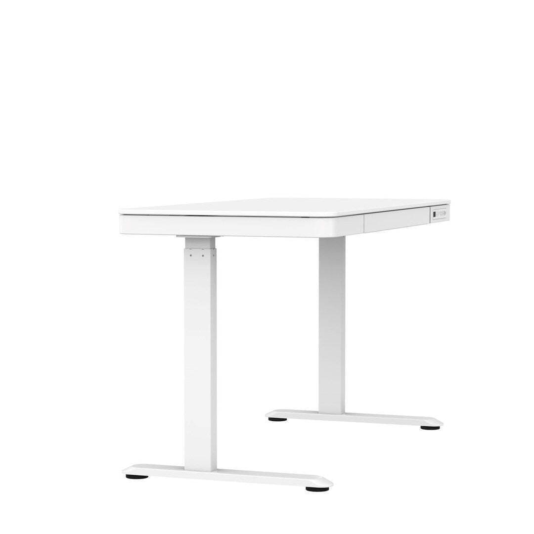Γραφείο Ξύλινο White με Μεταλλικά Πόδια & Ρυθμιζόμενο Ύψος 140x70εκ. 7