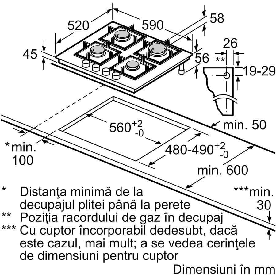 Bosch Serie 4 Εστία Φυσικού Αερίου Αυτόνομη 60x52εκ. PNP6B6K40 7