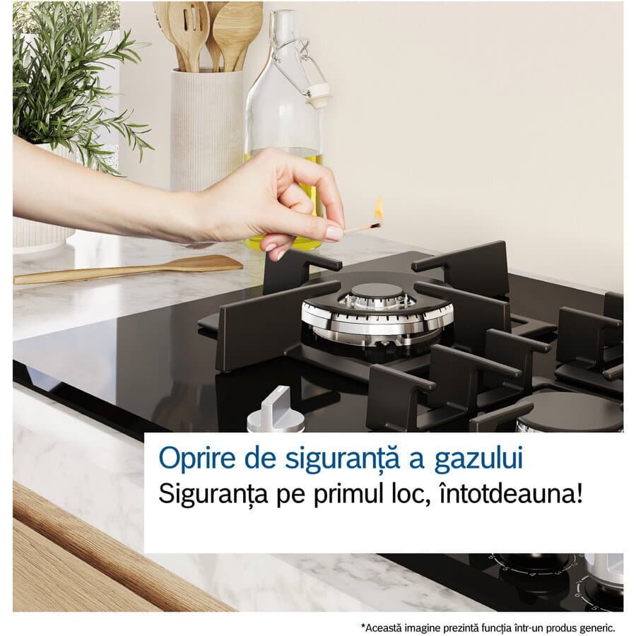 Bosch Serie 8 Domino Εστία Φυσικού Αερίου Αυτόνομη 30x52εκ. PRB3A6I40 8