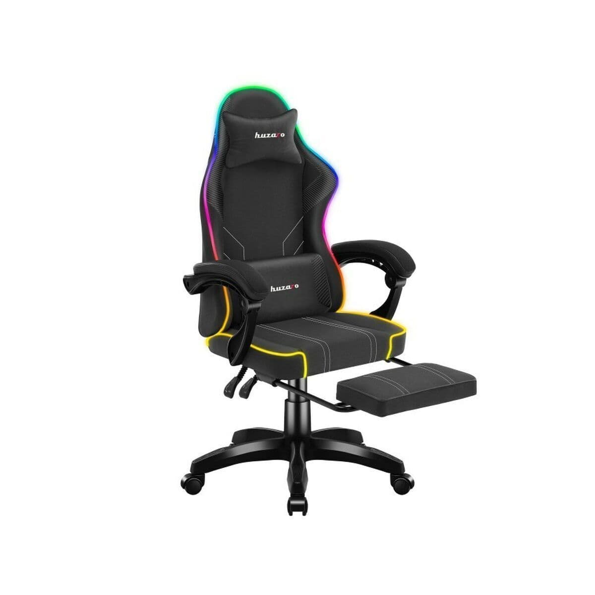 Huzaro HZ-FORCE 3.7 Καρέκλα Gaming Δερματίνης με RGB Φωτισμό Μαύρη 5