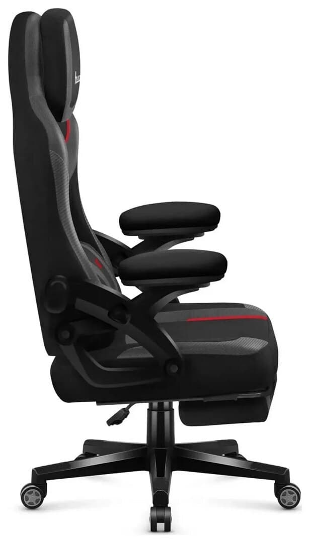 Huzaro Force 4.6 Carbon Υφασμάτινη Καρέκλα Gaming με Υποπόδιο Μαύρη