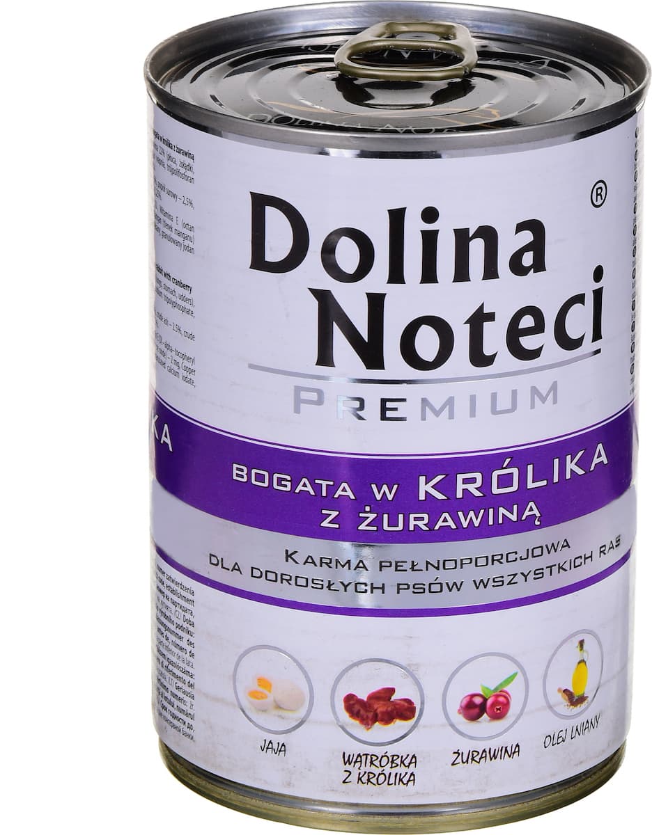 Dolina Noteci Premium Υγρή Τροφή Σκύλων σε Κονσέρβα με Βοδινό, Κουνέλι και Χοιρινό χωρίς Σιτηρά & Γλουτένη 400gr 3