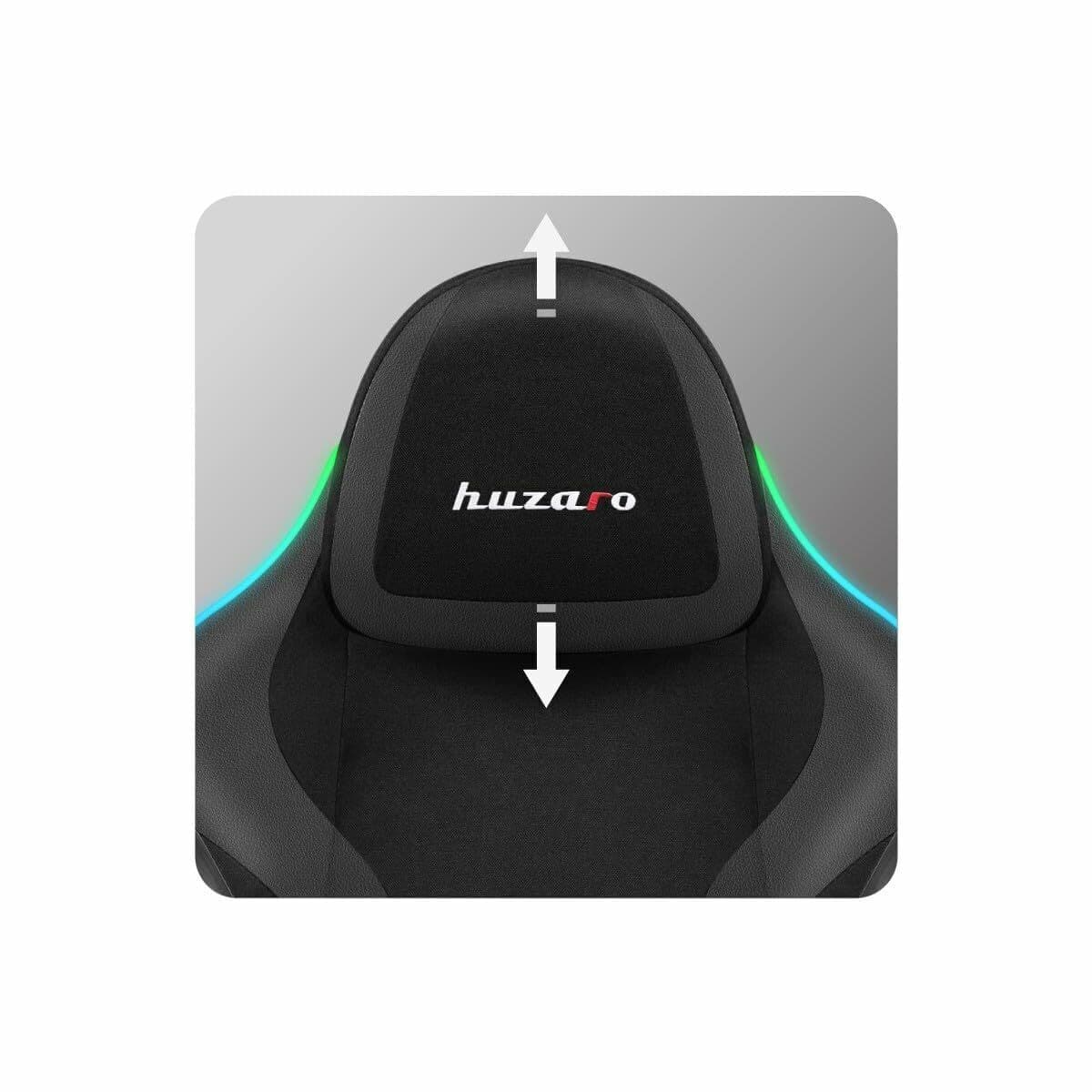 Huzaro Force 4.6 Καρέκλα Gaming με RGB Φωτισμό και Υποπόδιο Μαύρη 11