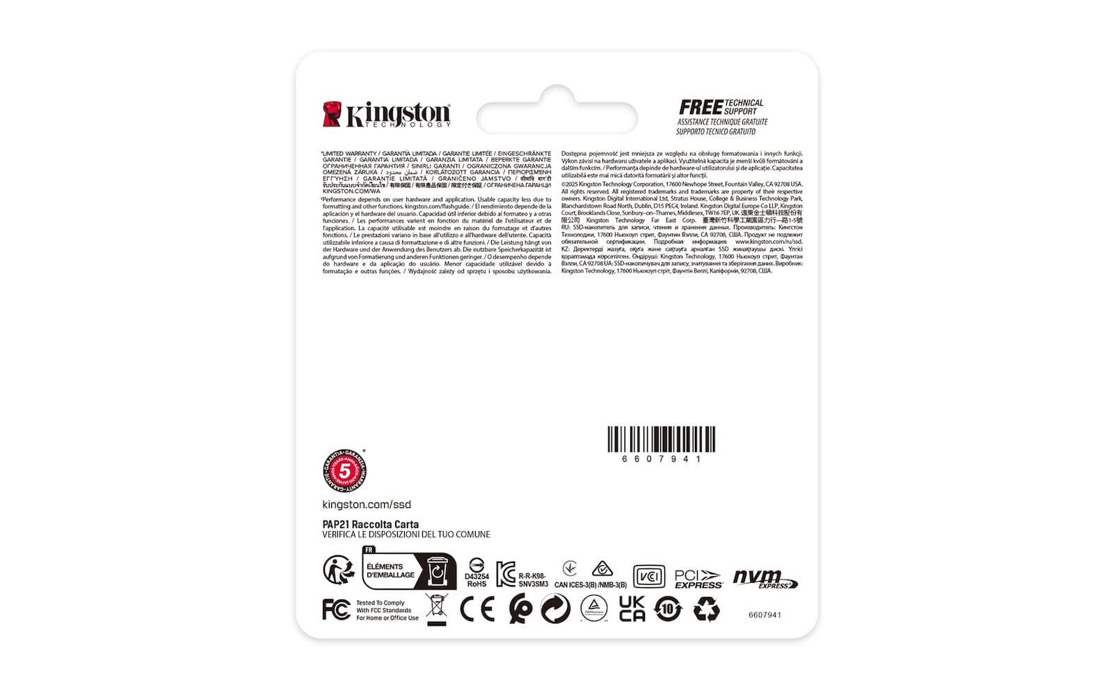 Kingston NV3 SSD 2TB τύπου M.2 με σύνδεση PCI Express 4.0 4