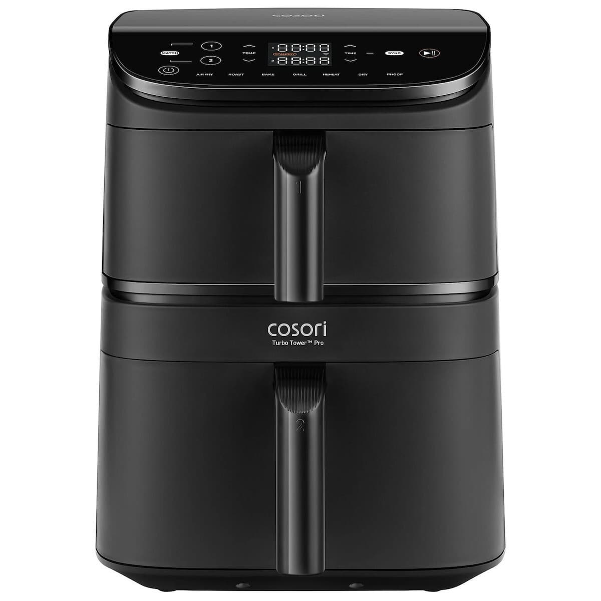 Cosori Turbo Tower Air Fryer με Διπλό Αποσπώμενο Κάδο 10.8lt Μαύρο 5