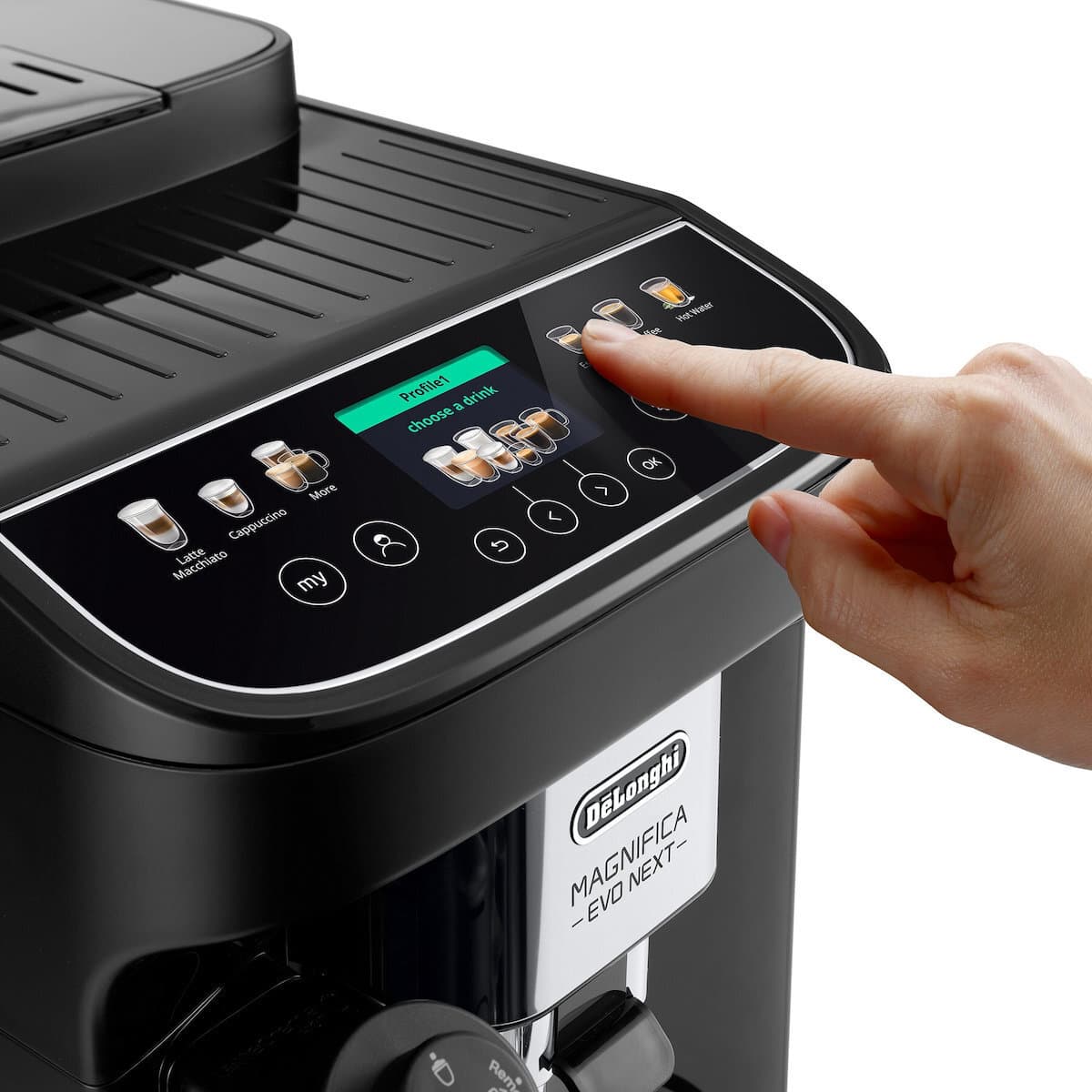 De'Longhi Magnifica Evo Next Αυτόματη Μηχανή Espresso 1450W Πίεσης 15bar για Cappuccino με Μύλο Άλεσης Καφέ ECAM310.60.B 10