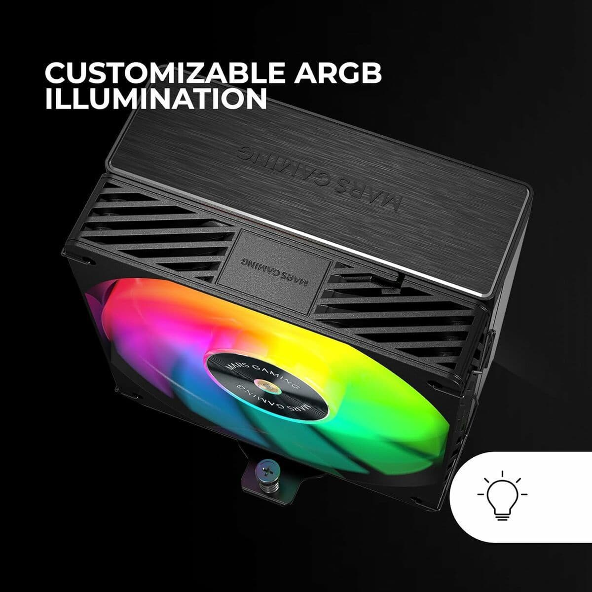 Mars Gaming MCPUX5ARGB Ψύκτρα Επεξεργαστή για Socket AM4/AM5/1200/115x/1700 8