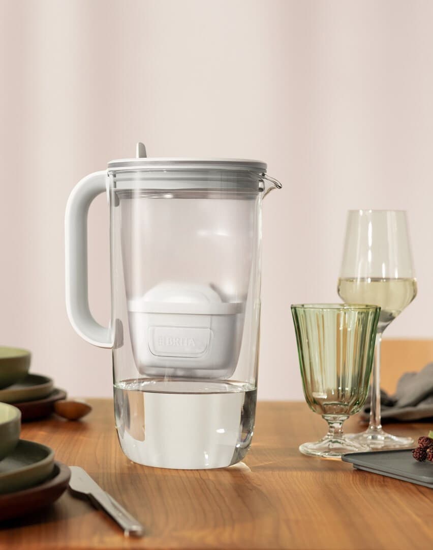 Brita Glass Κανάτα Σερβιρίσματος Πλαστική Grey με Φίλτρο 2500ml 4