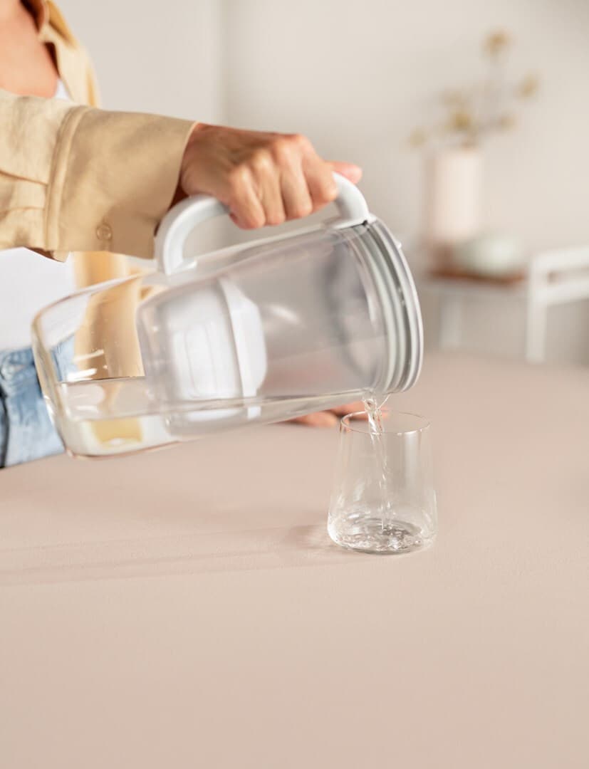 Brita Glass Κανάτα Σερβιρίσματος Πλαστική Grey με Φίλτρο 2500ml 9