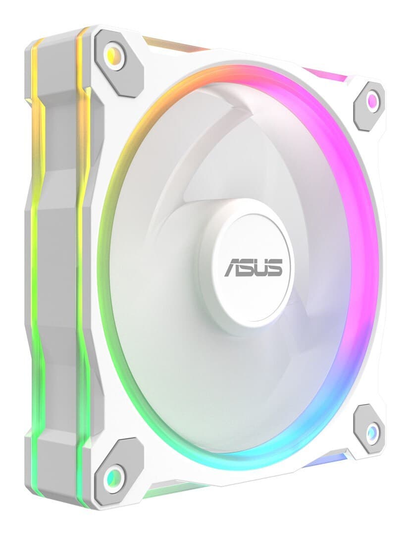 Asus Prime MR120 Reverse Blade Case Fan (1600rpm) με ARGB Φωτισμό και Σύνδεση 4-Pin PWM 3τμχ Λευκό 12