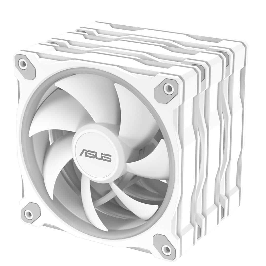 Asus Prime MR120 Case Fan (1600rpm) με ARGB Φωτισμό και Σύνδεση 4-Pin PWM 3τμχ Λευκό 12