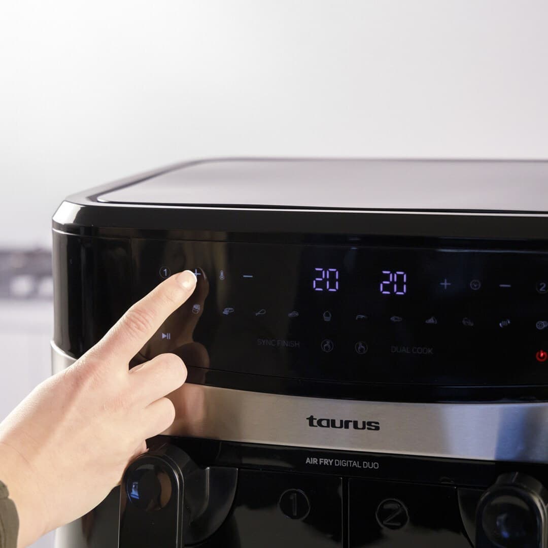 Taurus AF2600D Air Fryer με Διπλό Αποσπώμενο Κάδο 9lt Μαύρο 7
