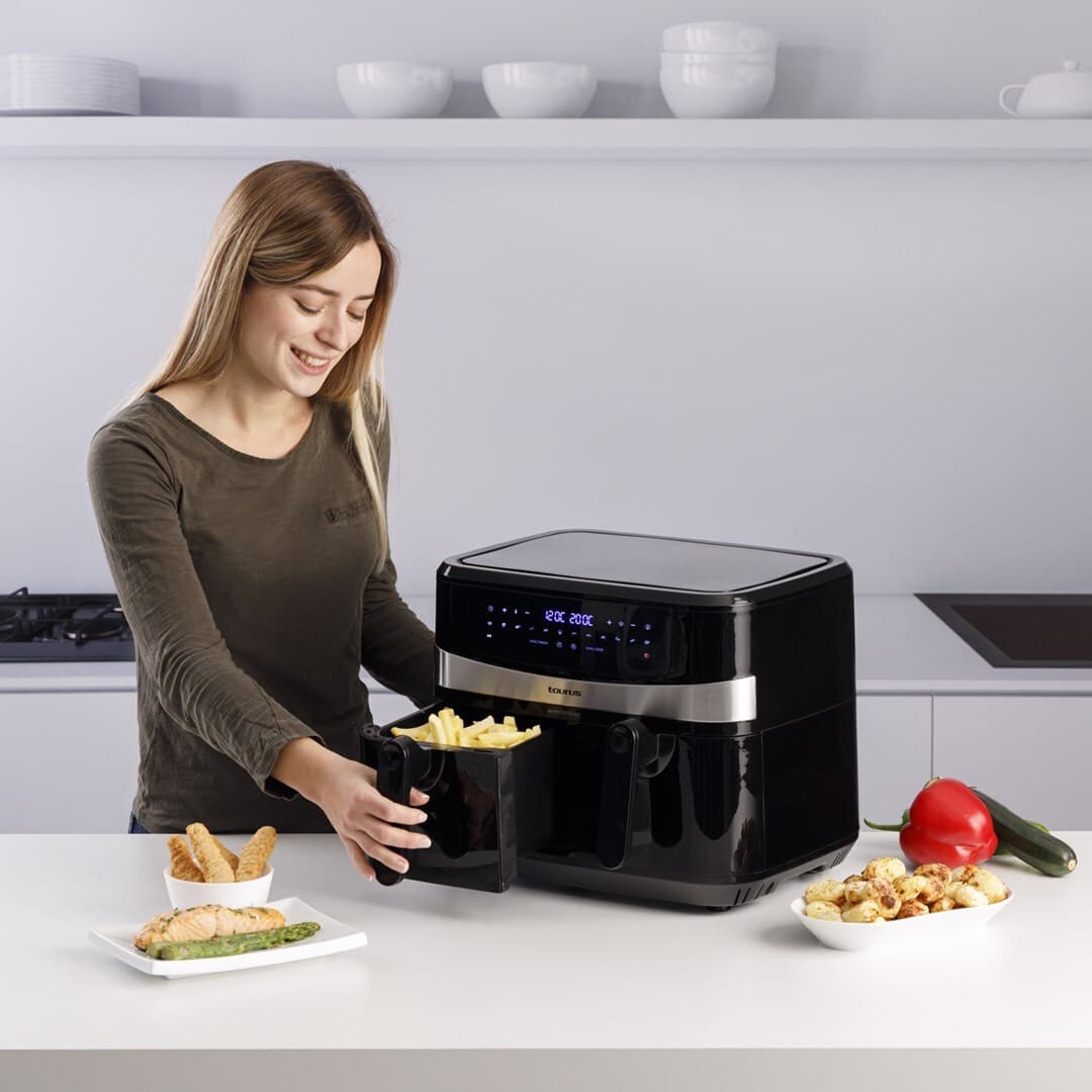Taurus AF2600D Air Fryer με Διπλό Αποσπώμενο Κάδο 9lt Μαύρο 6