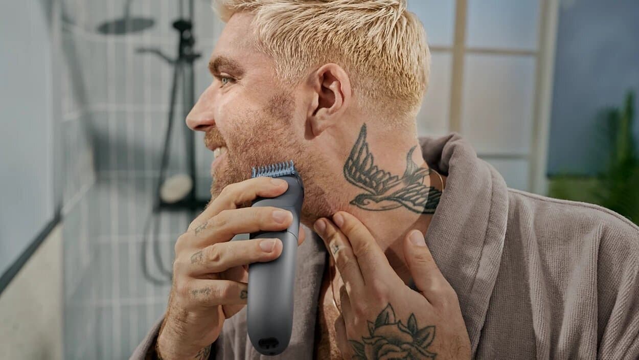Philips Beardtrimmer 3000 Σετ Επαναφορτιζόμενης Κουρευτικής Μηχανής Γκρι BT3665/15 2