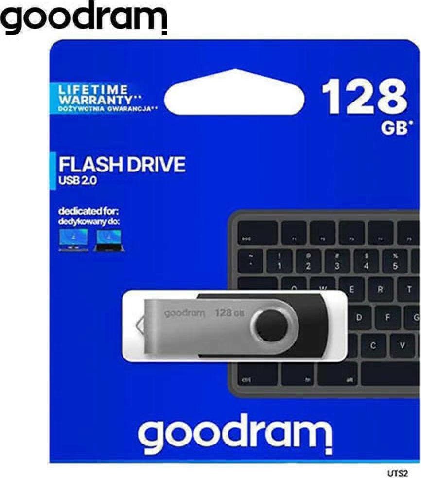 GoodRAM Pendrive 128GB USB 2.0 Stick Μαύρο 6