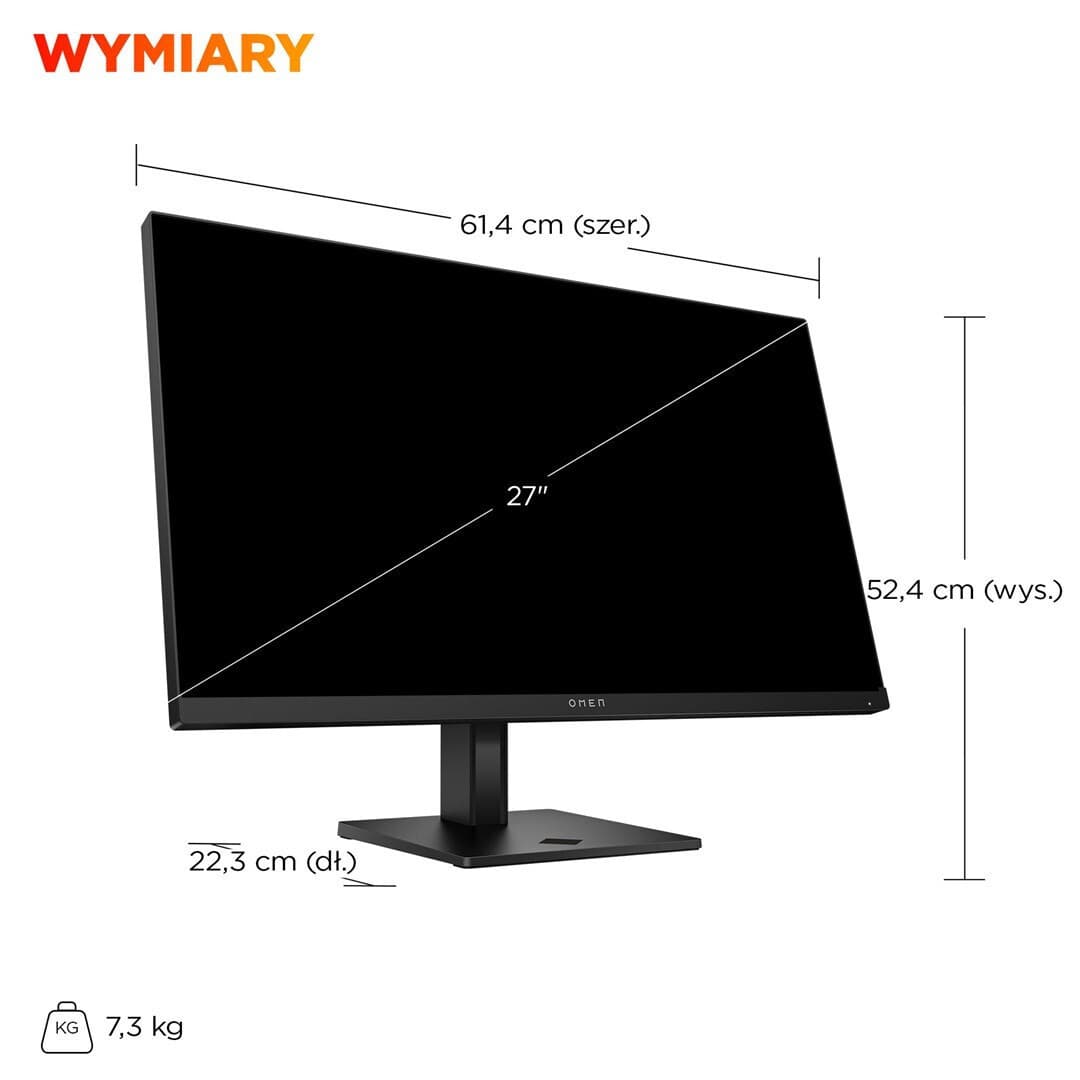 HP OMEN 27q G2 IPS HDR Gaming Monitor 27" QHD 2560x1440 180Hz με Χρόνο Απόκρισης 1ms GTG 8