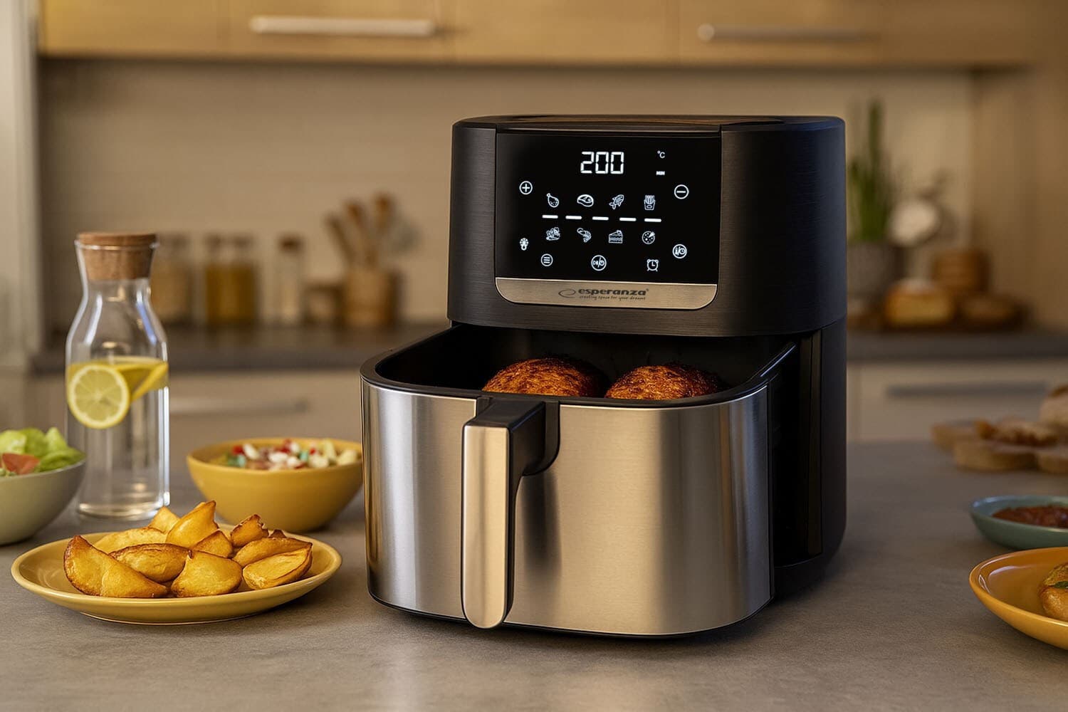 Esperanza Eka004 Air Fryer 8lt Μαύρο 4