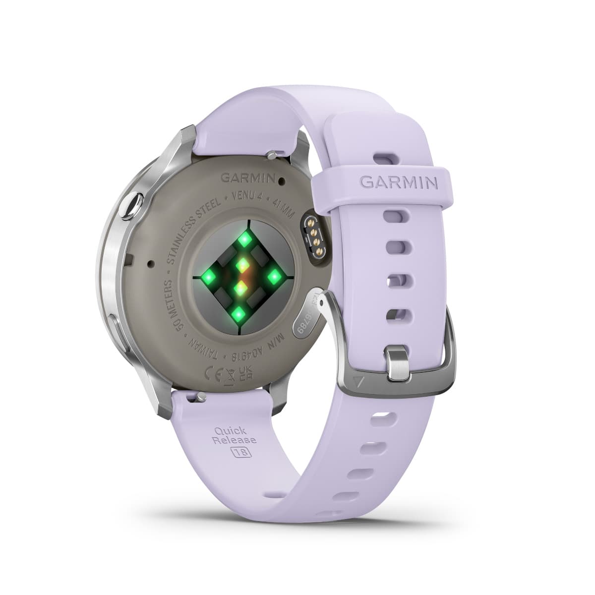 Garmin Venu 4 Stainless Steel 41mm Αδιάβροχο Smartwatch με Παλμογράφο (Silver with Periwinkle) 7