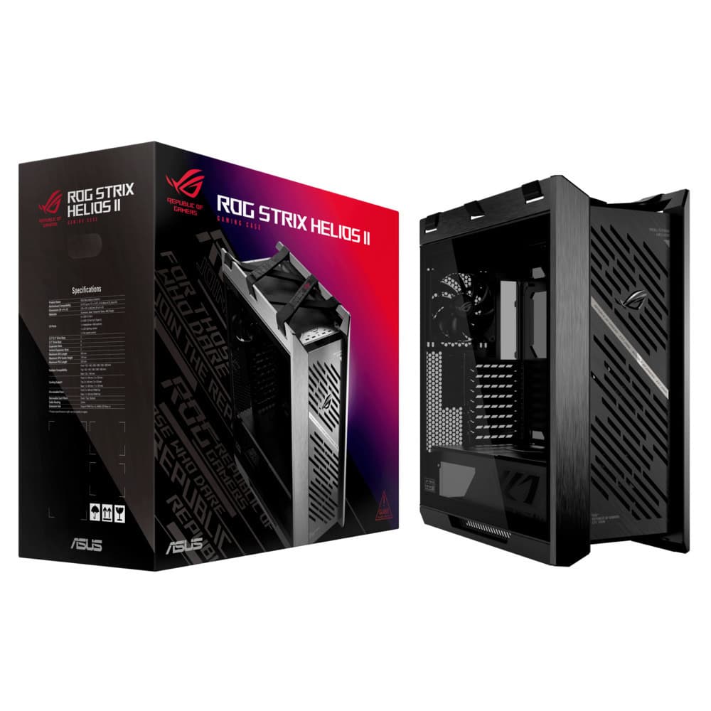 Asus ROG Strix Helios II Gaming Midi Tower Κουτί Υπολογιστή με Πλαϊνό Παράθυρο και RGB Φωτισμό Μαύρο 8