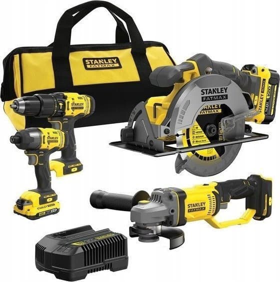Stanley Fatmax Σετ Κρουστικό Δραπανοκατσάβιδο 18V με 2 Μπαταρίες 4Ah και Θήκη 3