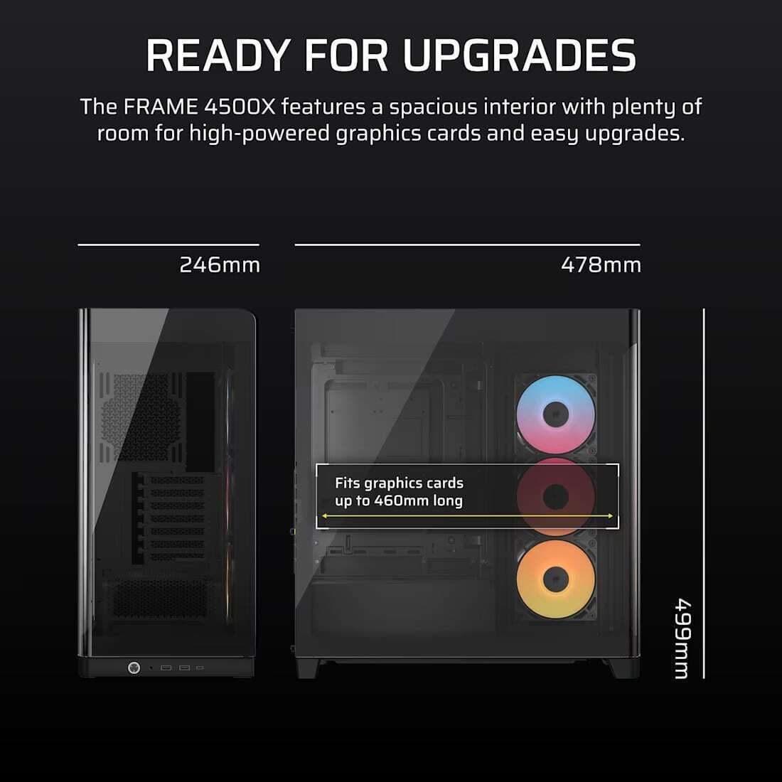 Corsair Frame 4500X RS-R ARGB Gaming Midi Tower Κουτί Υπολογιστή με Πλαϊνό Παράθυρο Μαύρο 5