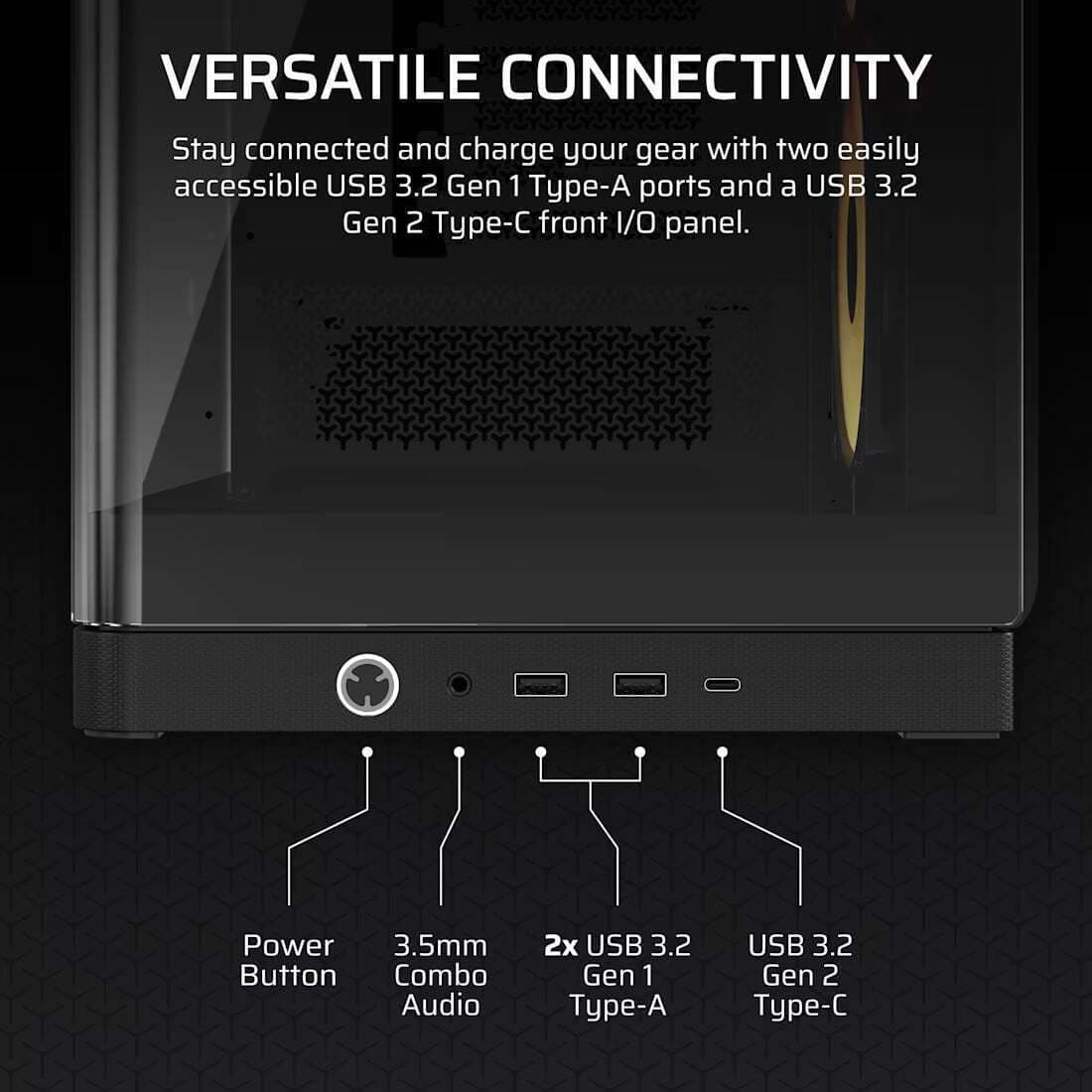 Corsair Frame 4500X RS-R ARGB Gaming Midi Tower Κουτί Υπολογιστή με Πλαϊνό Παράθυρο Μαύρο 12